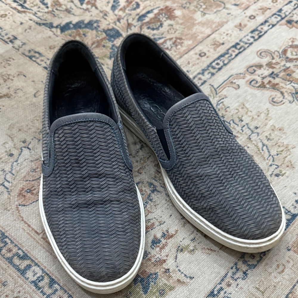 Jimmy Choo Dark Gray Slip-On Loafers